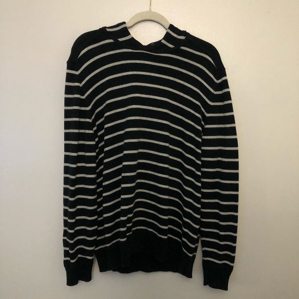 Express black and white stripped hoodie